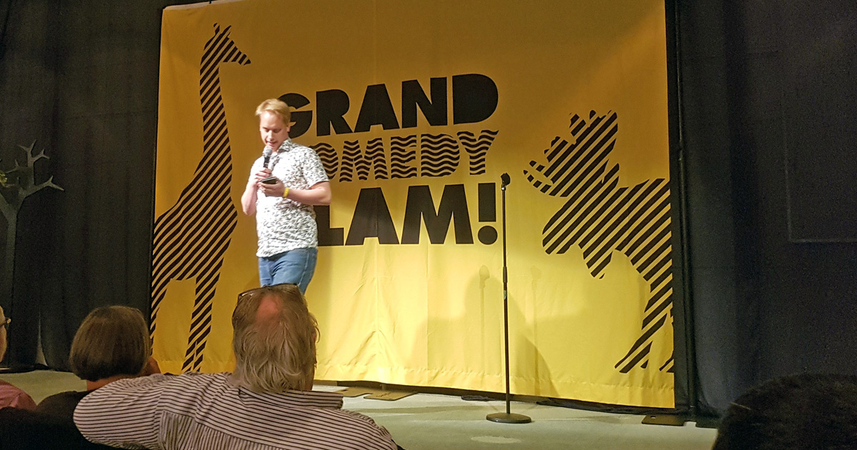En av deltävlingarna i Comedy slam under Lund Comedy Festival