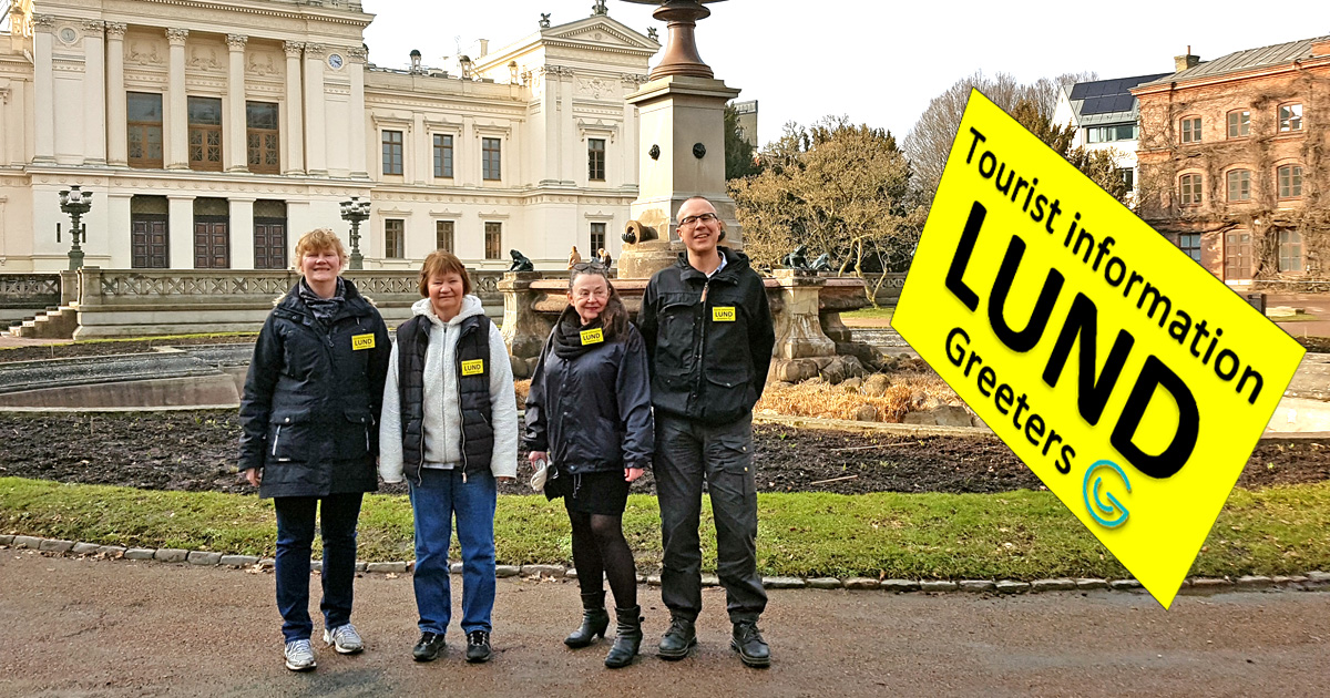 Några av Lunds ideella turistinformation Destination Lunds greeters