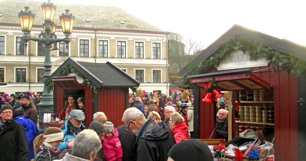 Julmarknad på Stortorget i Lund i Lund