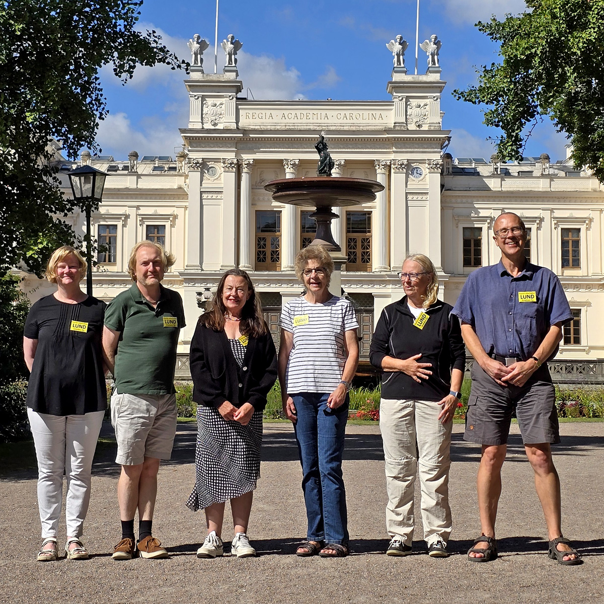 Lund Greeters utanför Universitetshuset i Lund 2025