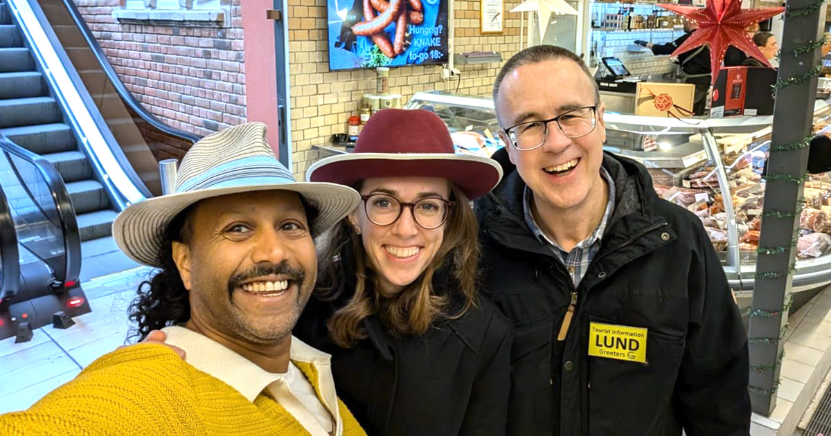 Lund Greeters tillsammans med turister från Texas i USA i november 2024