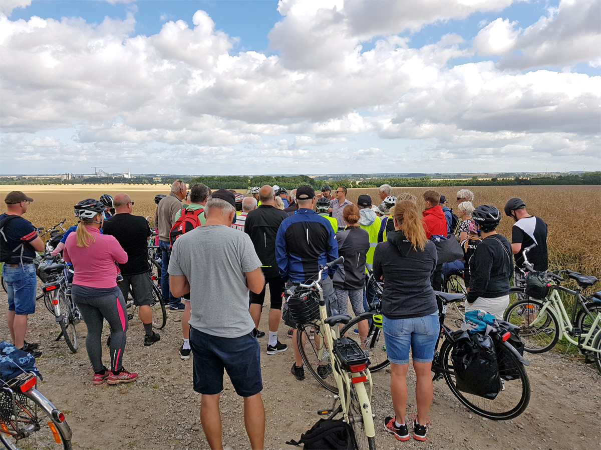 Invigning av Lunds ideella turistinformation Destination Lunds cykelrunda runt Slaget vid Lund den 13 augusti 2017