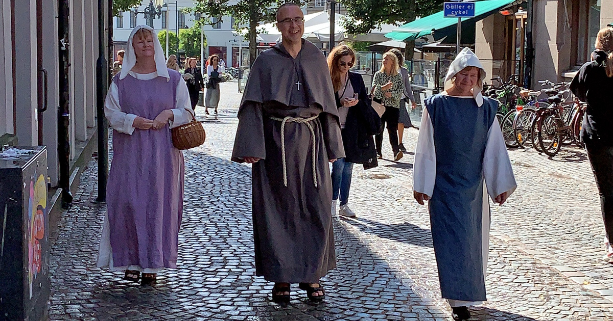 Lunds ideella turistinformation Destination Lunds medeltidspromenad i Lunds centrum den 5 september 2020