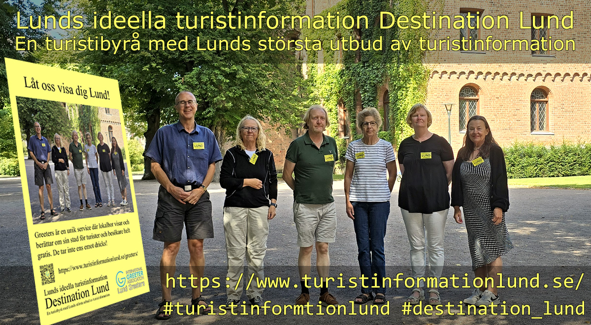Samverka med turistbyrån Lunds ideella turistinformation Destination Lund och Lund Greeters