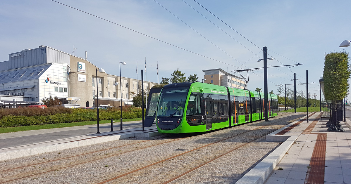 Spårvägshållplatsen Ideontorget i Lund