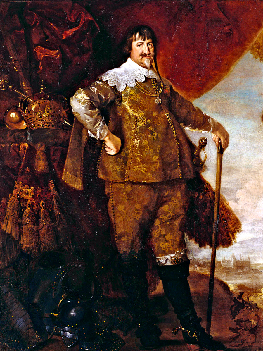 Porträtt av Danmrks kung Christian IV