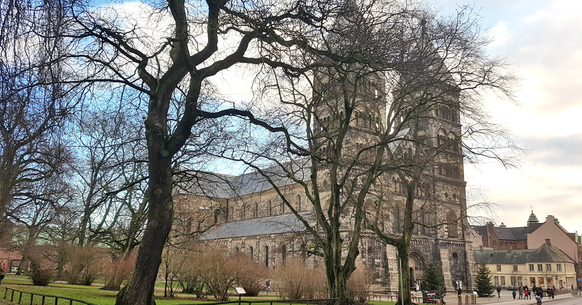 Vinterbild av Lunds domkyrka