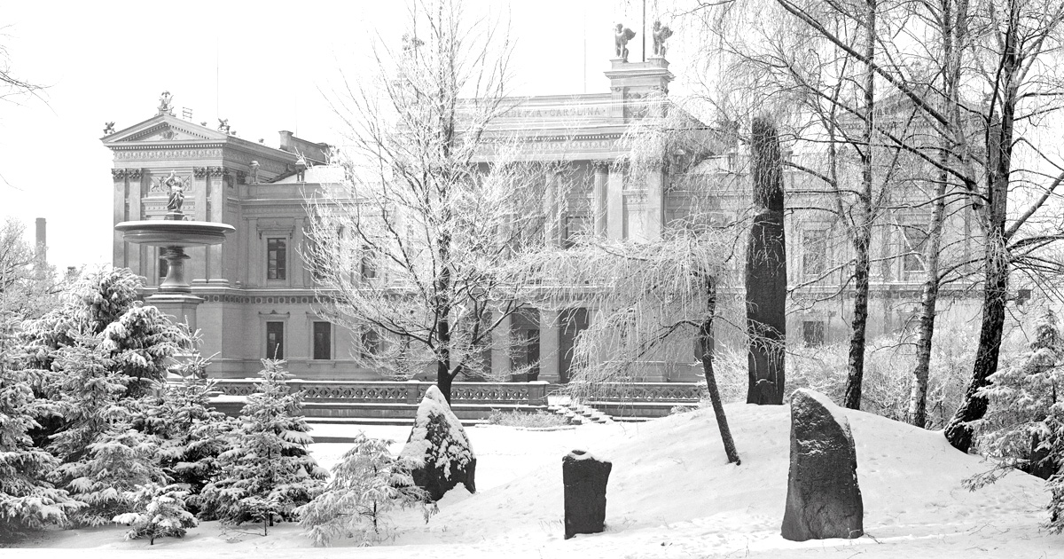 Lundagårdsstenen 1907 på Runstenskullen i Lund