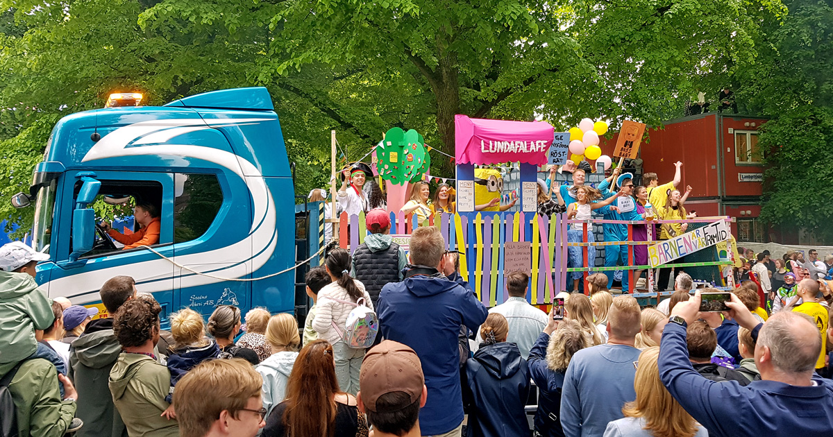 Karnevalståget under Lundakarnevalen 2022