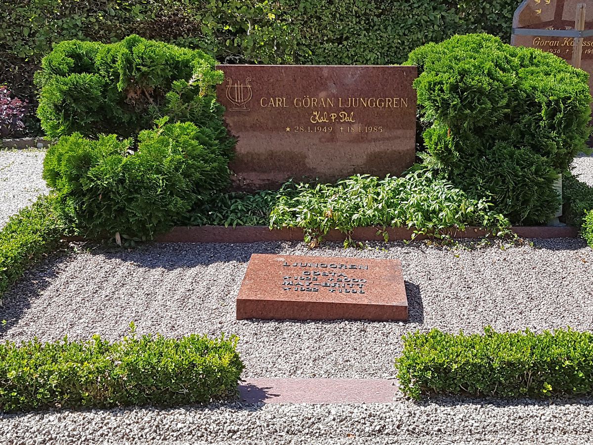 Graven för Carl Göran Ljunggren känd som Kal P Dal