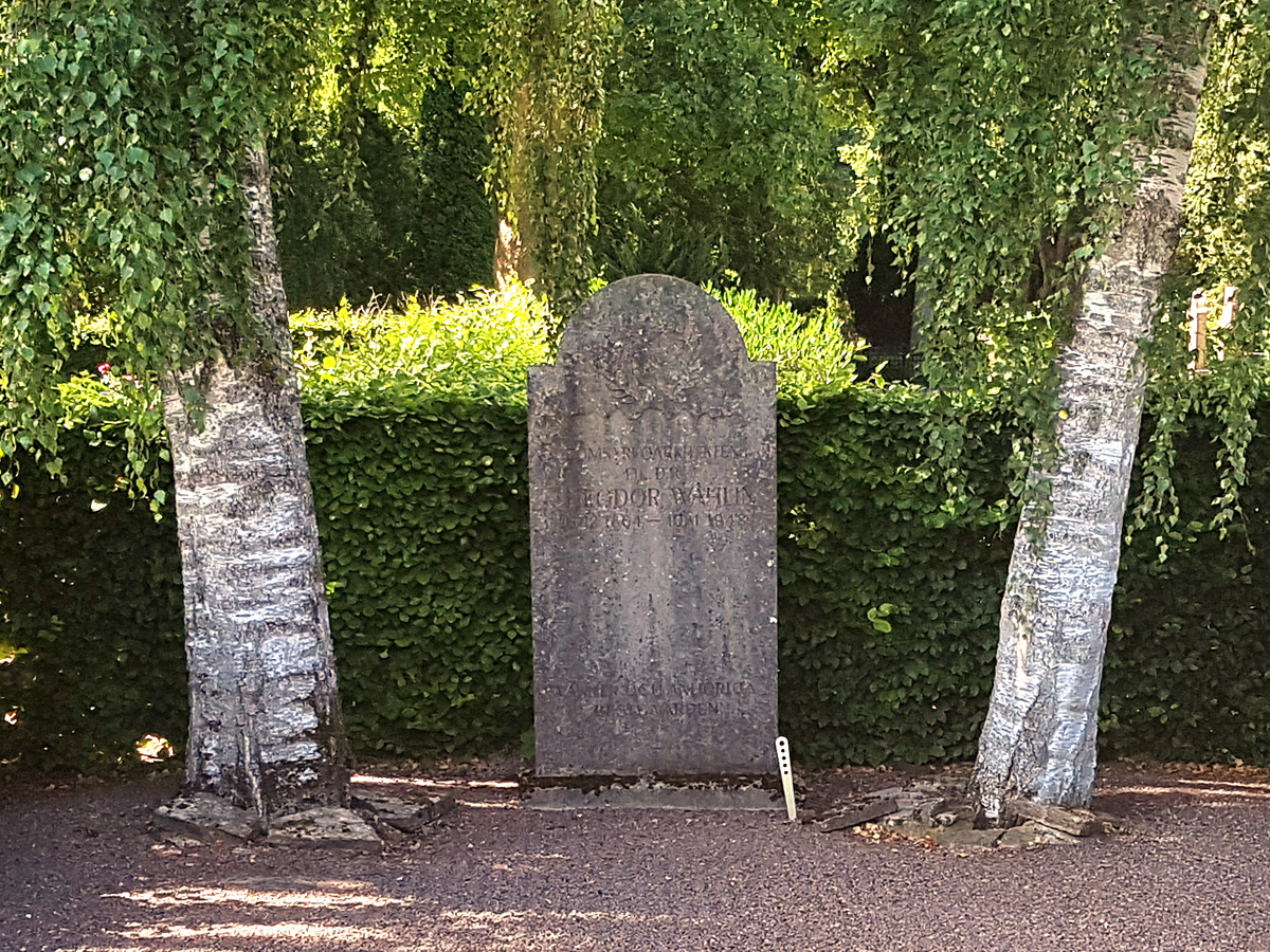 Domkyrkoarkitekten Theodor Wåhlins grav.