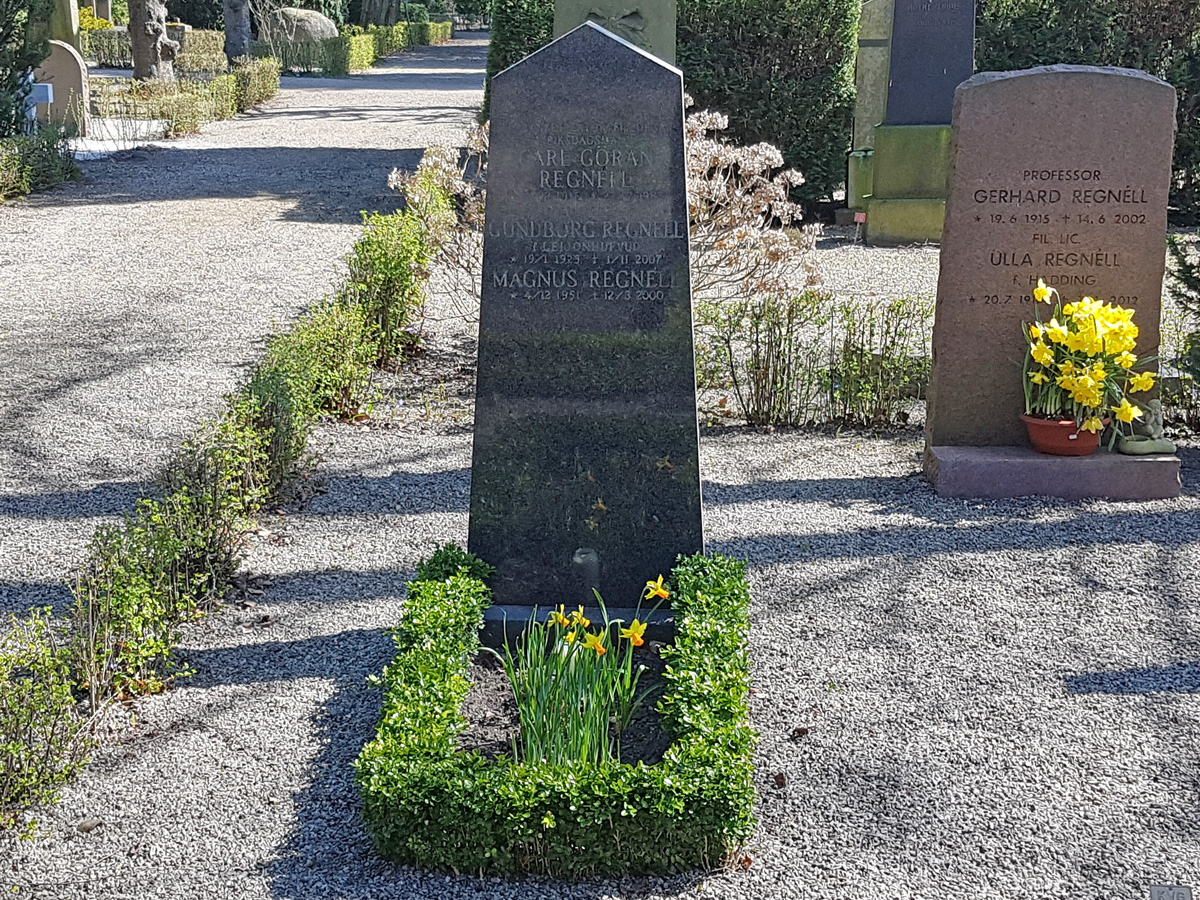 Riksdagsman Carl Göran Regnélls grav