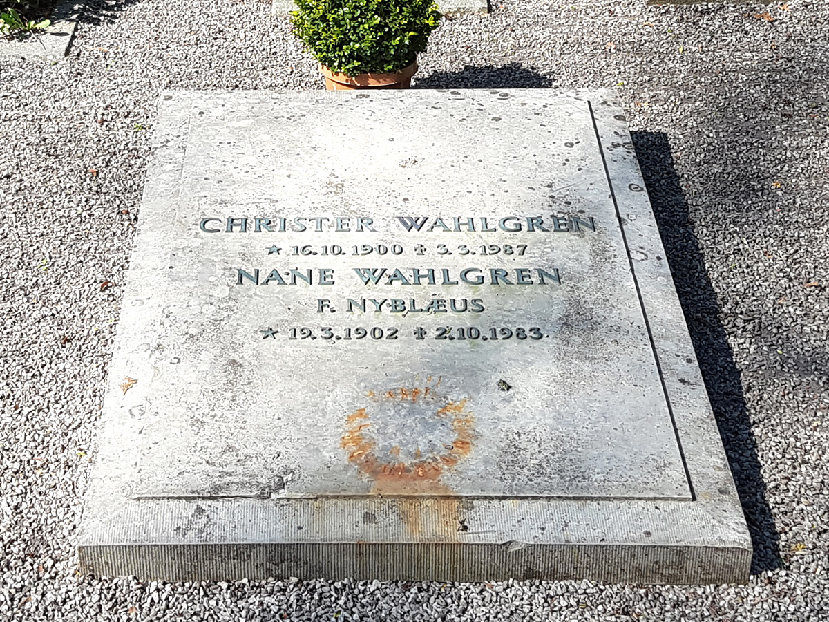 Tidningsmannen Christer Wahlgrens grav