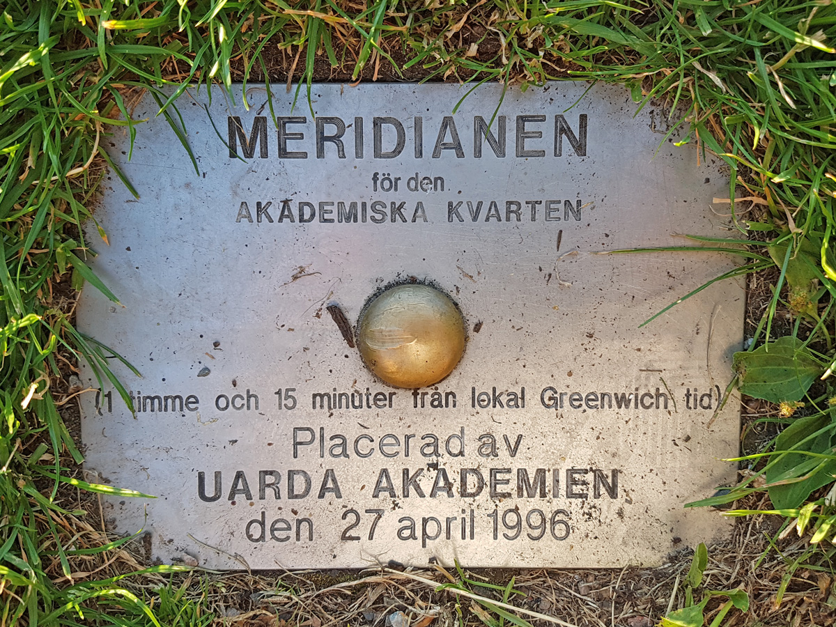Meridianen för akademiska kvarten i Lund