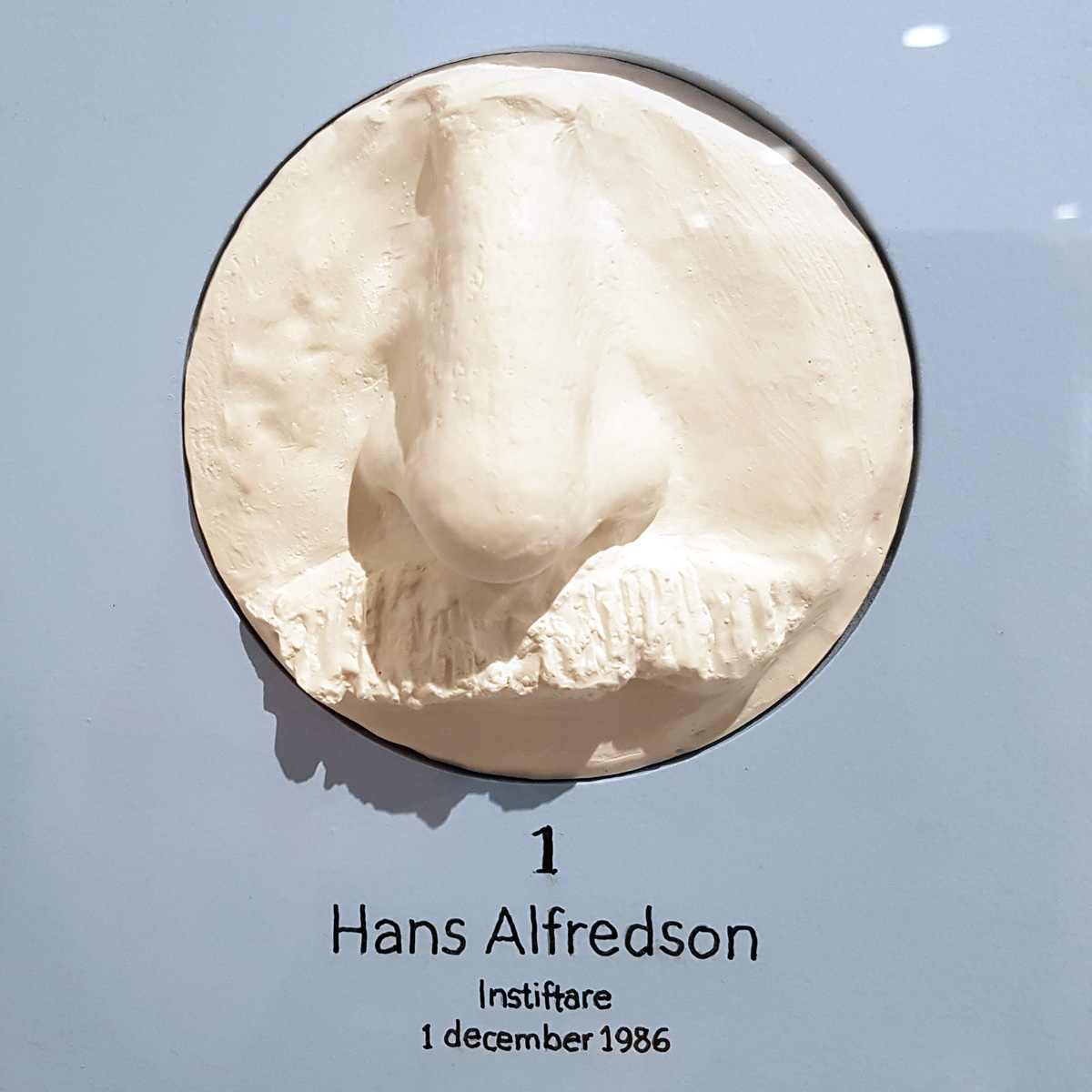 Näsa nummer 1, en avgjutning av Hans Alfredssons näsa