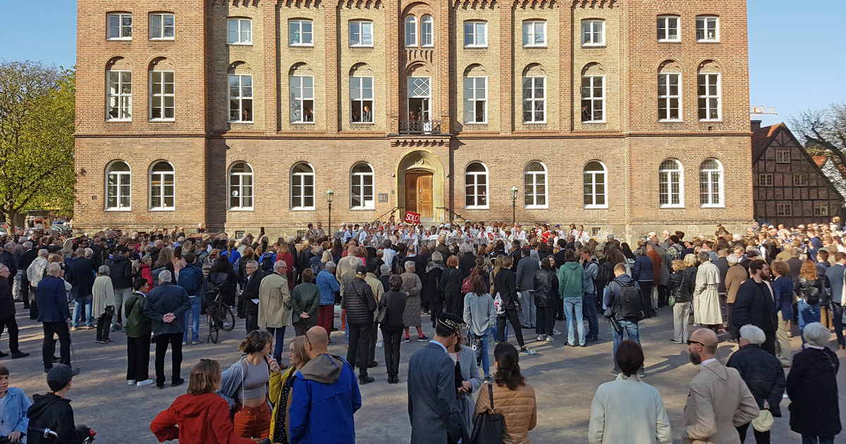 Mösspåtagningen på Tegnérplatsen i Lund