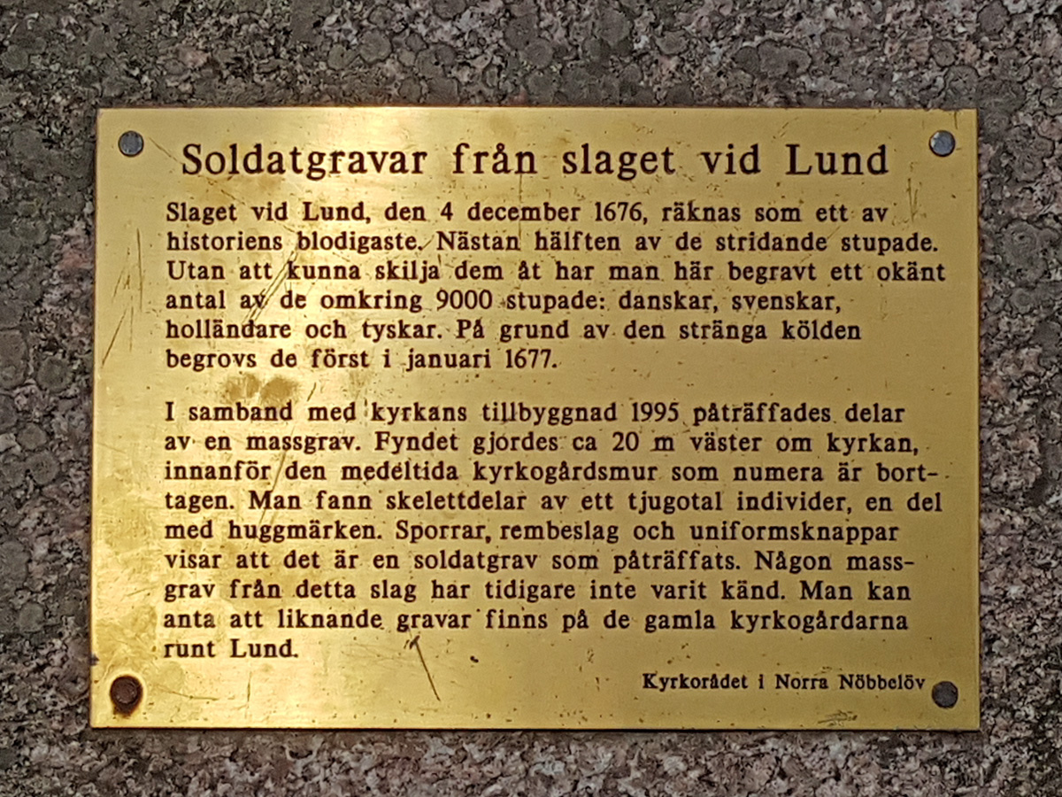Minnesplaketten om Slaget vid Lund