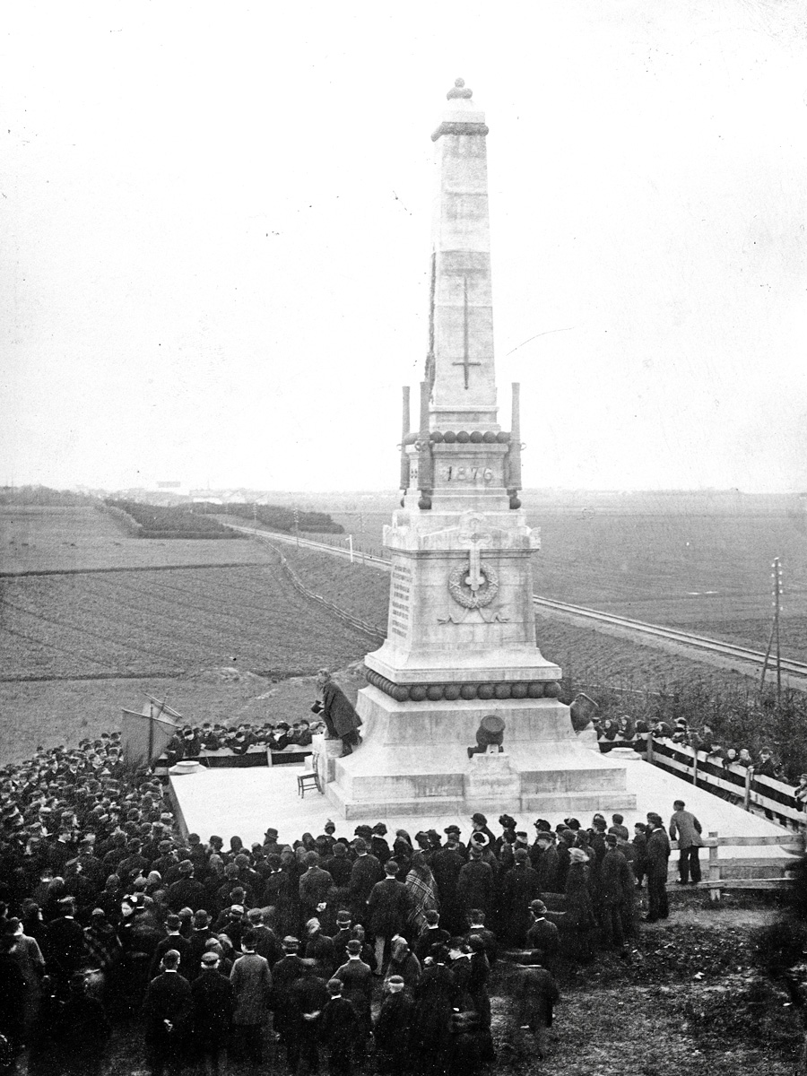 Invigningen av Monumentet den 21 oktober 1883 till minne av Slaget vid Lund