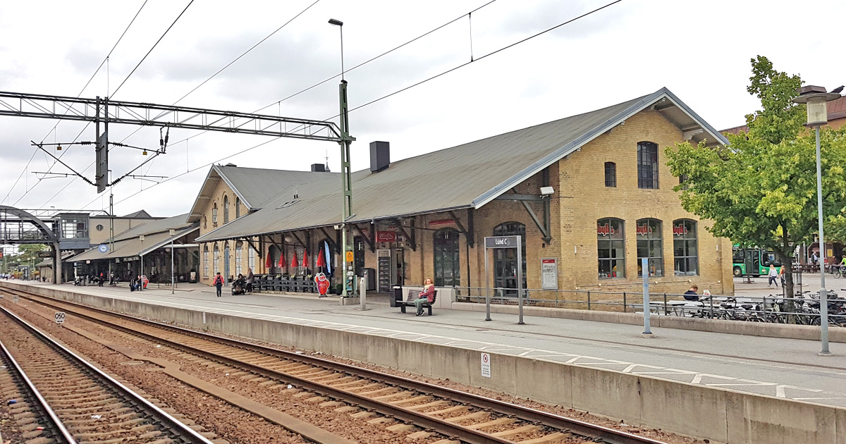 Godsmagasinet från 1857 vid Lunds järnvägsstation