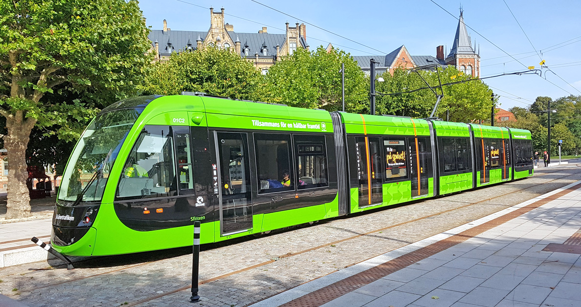 Lunds spårväg från Clemenstorget i Lund