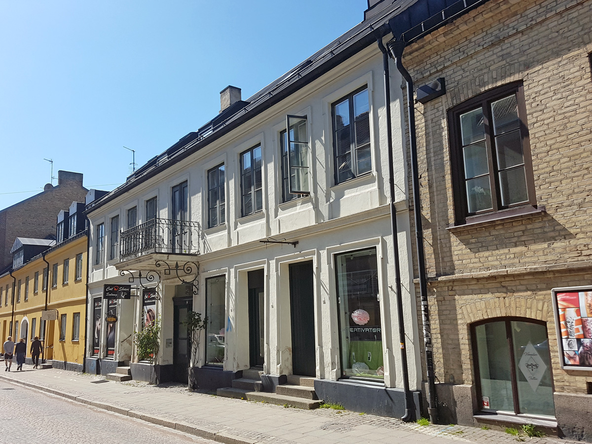 Huset på Grönegatan 16 i Lund vars gårdsflygel August Strindberg bodde i 1899
