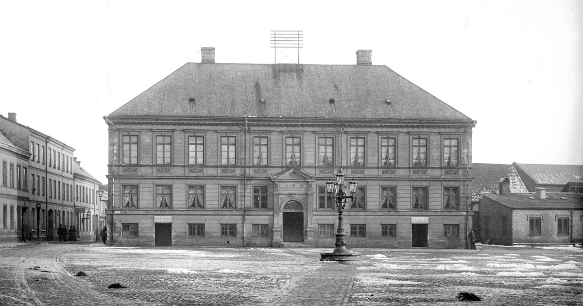 Rådhuset i Lund omkring år 1900 då det hade byggts om för att fungera som rådhus