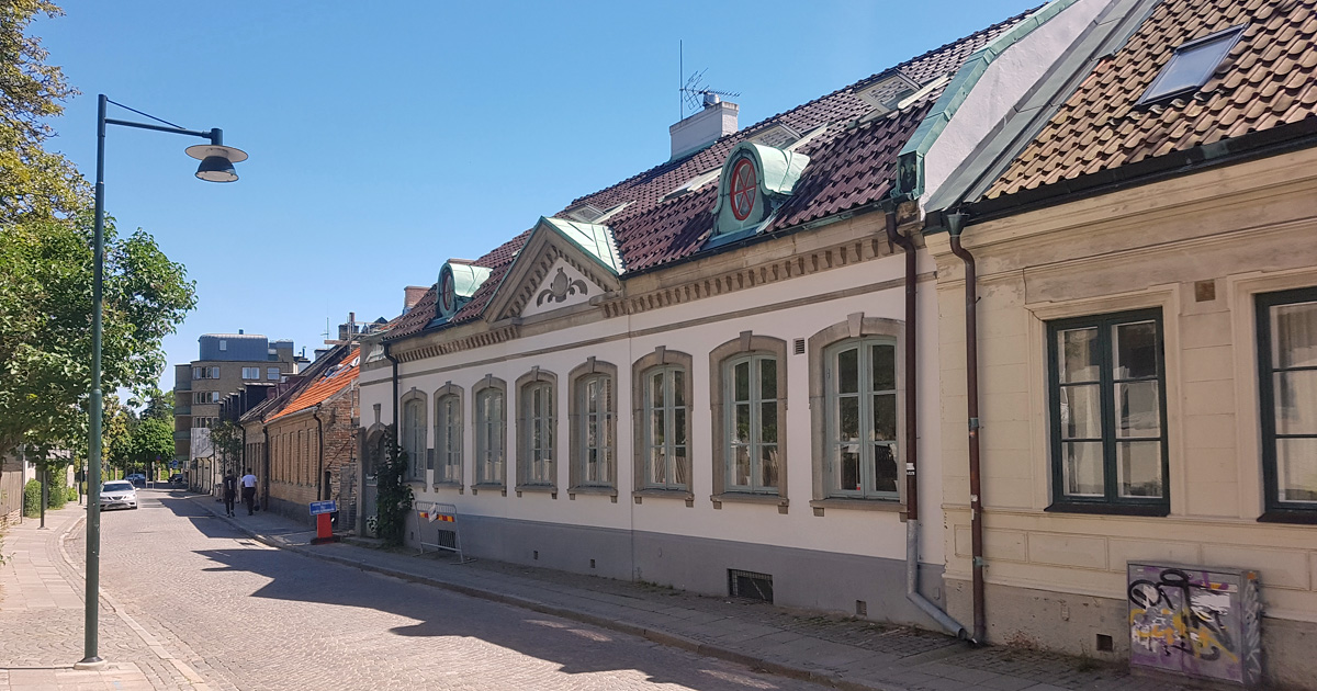 Tomegapsgatan 24 i Lund där Augusti Strindberg bodde 1897 och 1898
