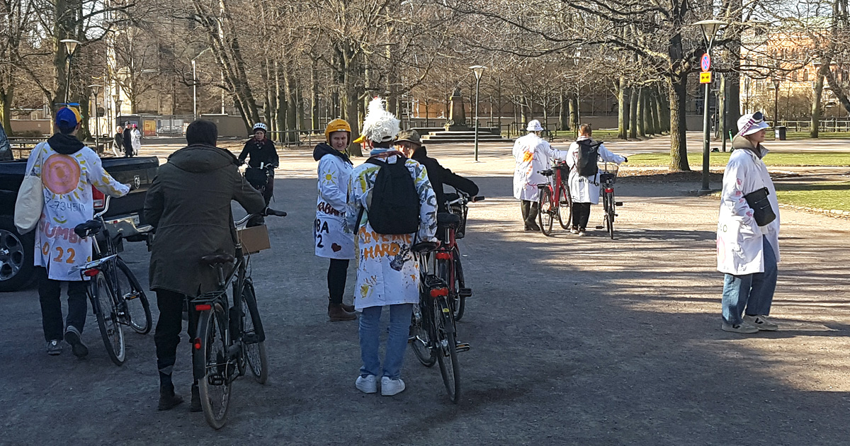 Toddygumbor under Stora Toddydagen i Lund