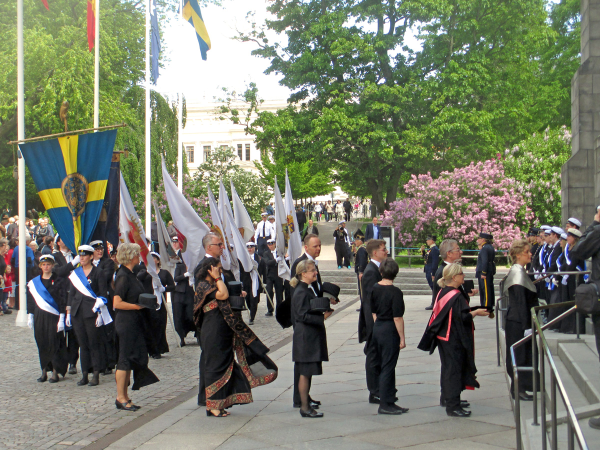 Processionen till Lunds domkyrka för doktorspromoveringen vid Lunds universitet