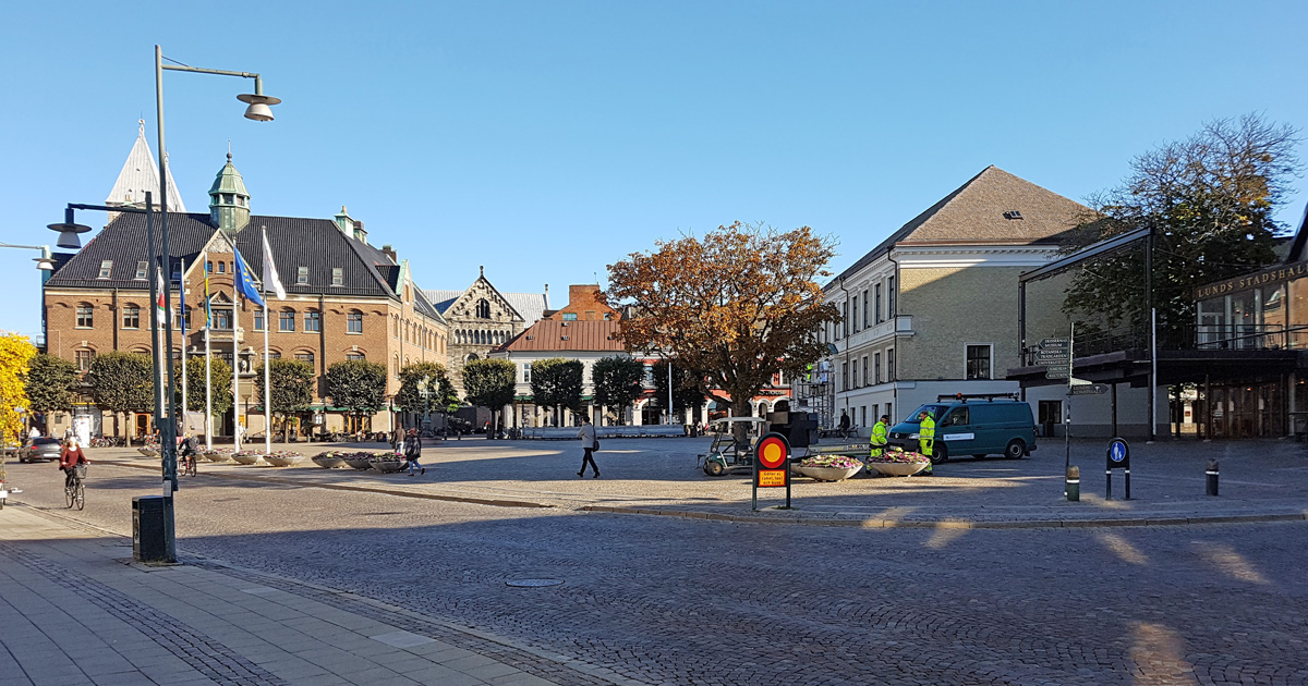 Stortorget i Lund som kan varit platsen för en hednisk offerlund innan Lund fanns