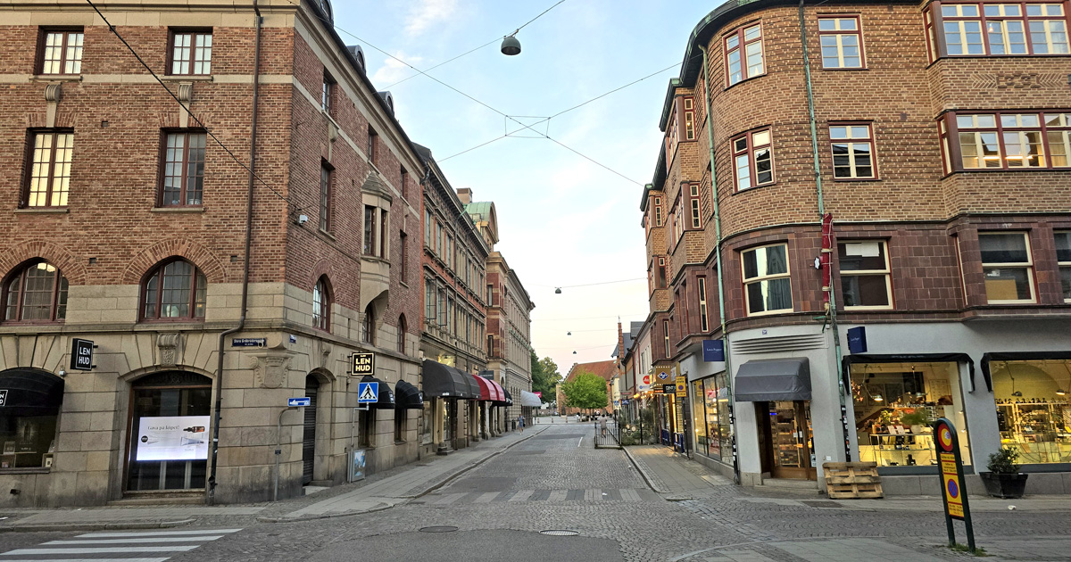 Klostergatan i Lund där den äldsta kungsgården och första kyrkan i Lund fanns under vikingatiden