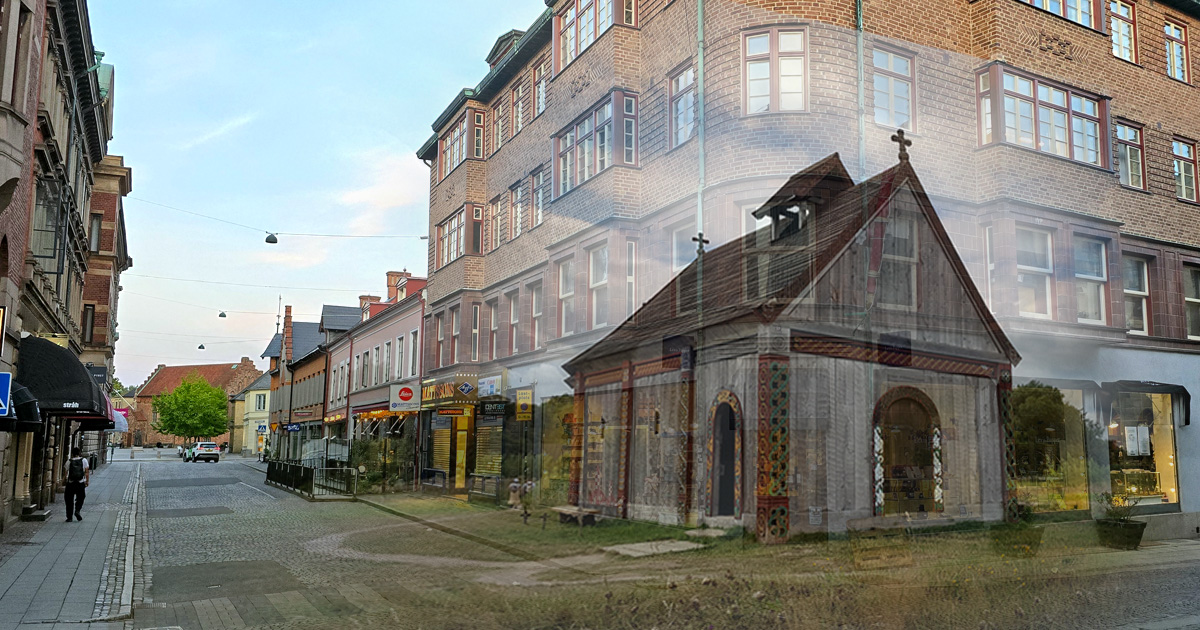 Lunds första kyrka Sankt Clemens vid Klostergatan i Lund
